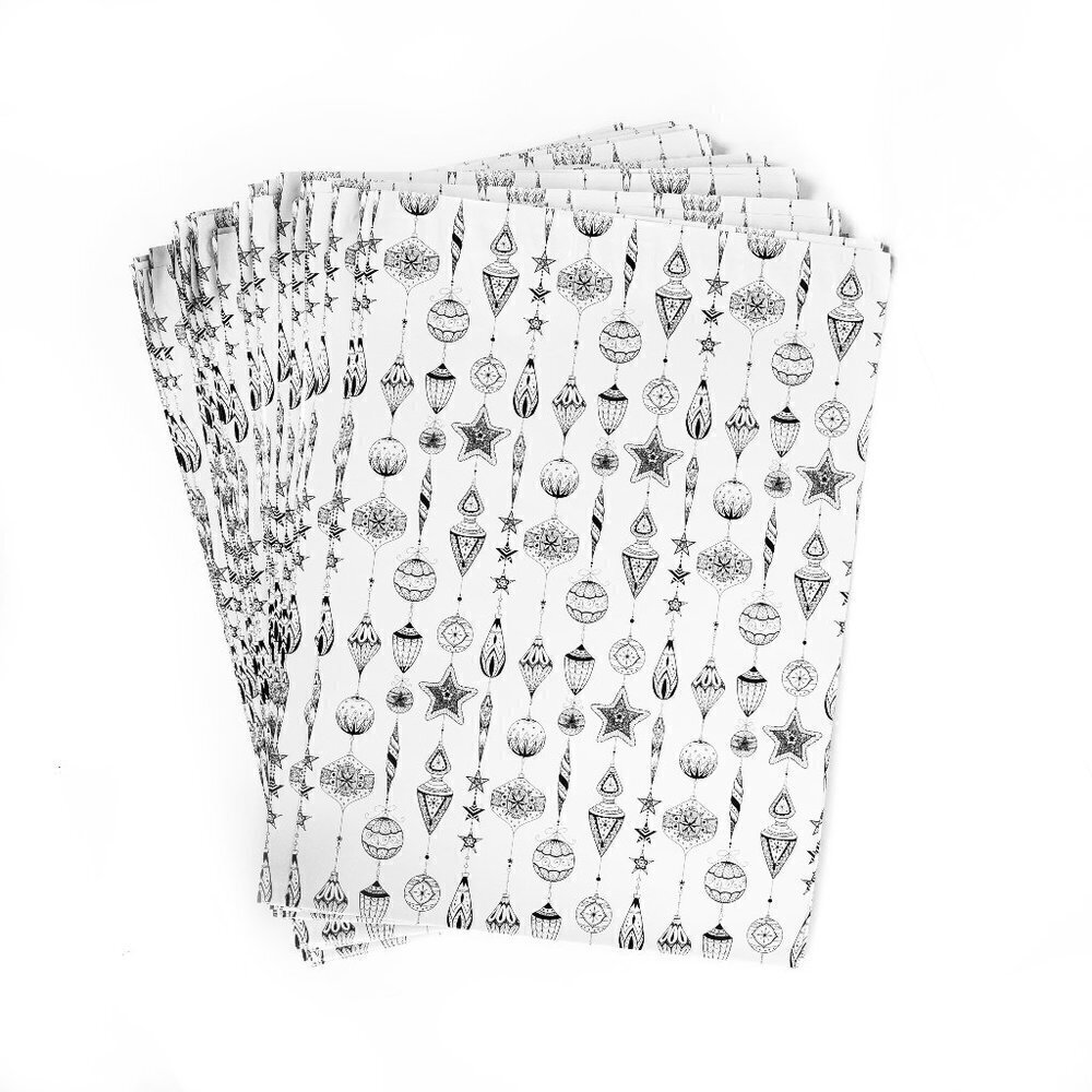 50 12x15 inches Christmas print holidays print polymailers plastic shipping bags